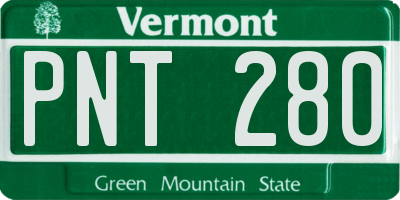 VT license plate PNT280