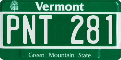 VT license plate PNT281