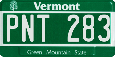 VT license plate PNT283