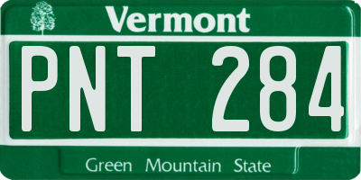 VT license plate PNT284