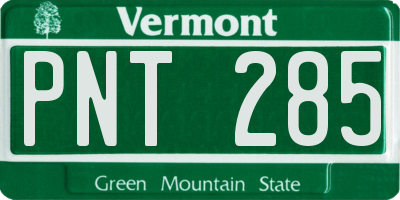 VT license plate PNT285