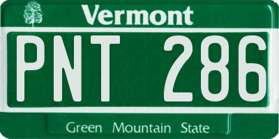 VT license plate PNT286