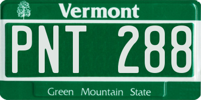 VT license plate PNT288