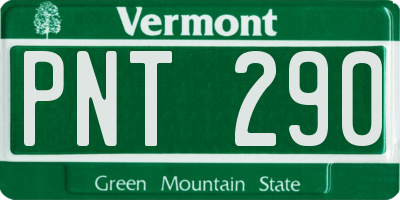 VT license plate PNT290