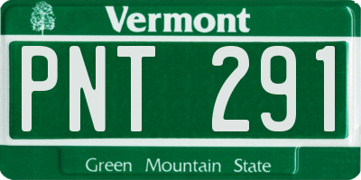 VT license plate PNT291