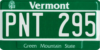 VT license plate PNT295