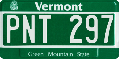 VT license plate PNT297