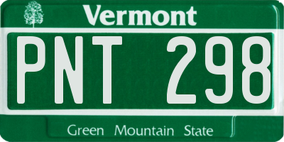 VT license plate PNT298