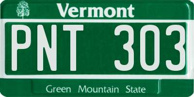 VT license plate PNT303