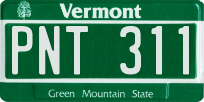 VT license plate PNT311