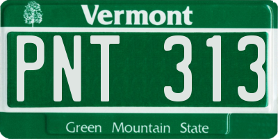 VT license plate PNT313
