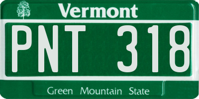 VT license plate PNT318
