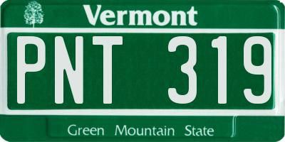 VT license plate PNT319