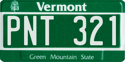 VT license plate PNT321