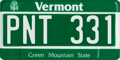 VT license plate PNT331