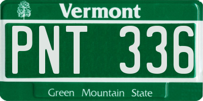 VT license plate PNT336