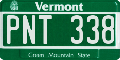 VT license plate PNT338