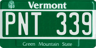VT license plate PNT339