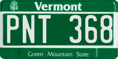 VT license plate PNT368