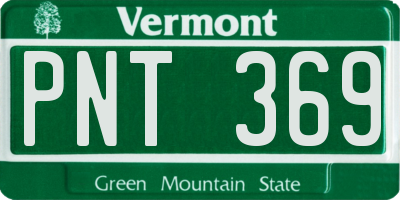 VT license plate PNT369