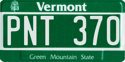 VT license plate PNT370