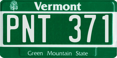 VT license plate PNT371