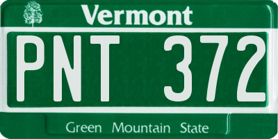 VT license plate PNT372