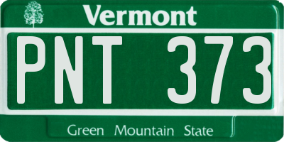 VT license plate PNT373