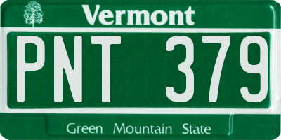 VT license plate PNT379