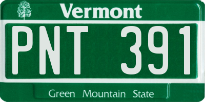 VT license plate PNT391