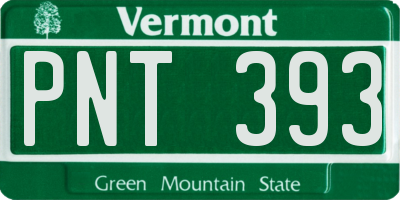 VT license plate PNT393