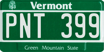 VT license plate PNT399