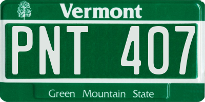 VT license plate PNT407