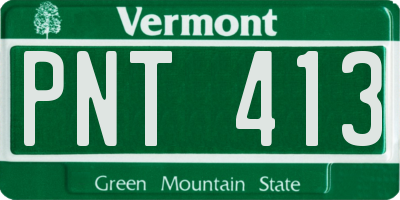 VT license plate PNT413