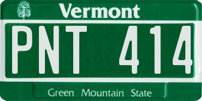 VT license plate PNT414