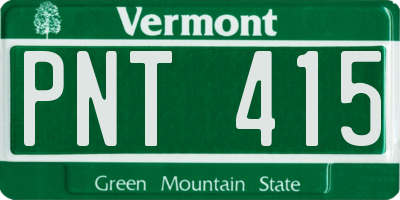 VT license plate PNT415
