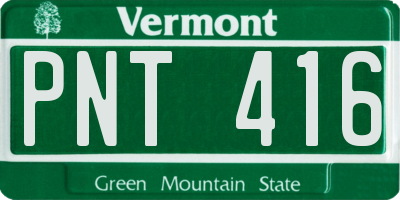 VT license plate PNT416