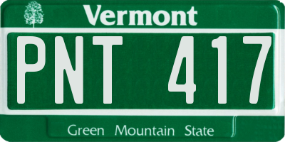 VT license plate PNT417