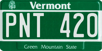 VT license plate PNT420