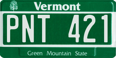 VT license plate PNT421