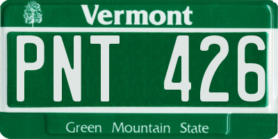 VT license plate PNT426