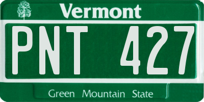 VT license plate PNT427