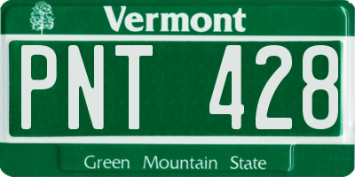 VT license plate PNT428