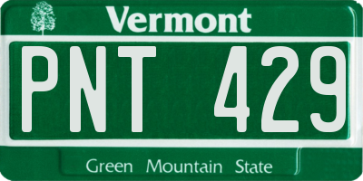 VT license plate PNT429