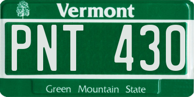 VT license plate PNT430