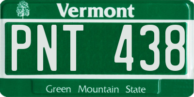 VT license plate PNT438