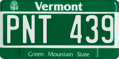 VT license plate PNT439