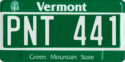 VT license plate PNT441