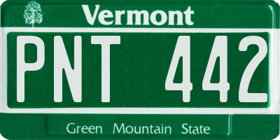 VT license plate PNT442