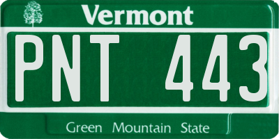 VT license plate PNT443